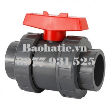 Van bi 2 đầu rắc co PVC Dn65